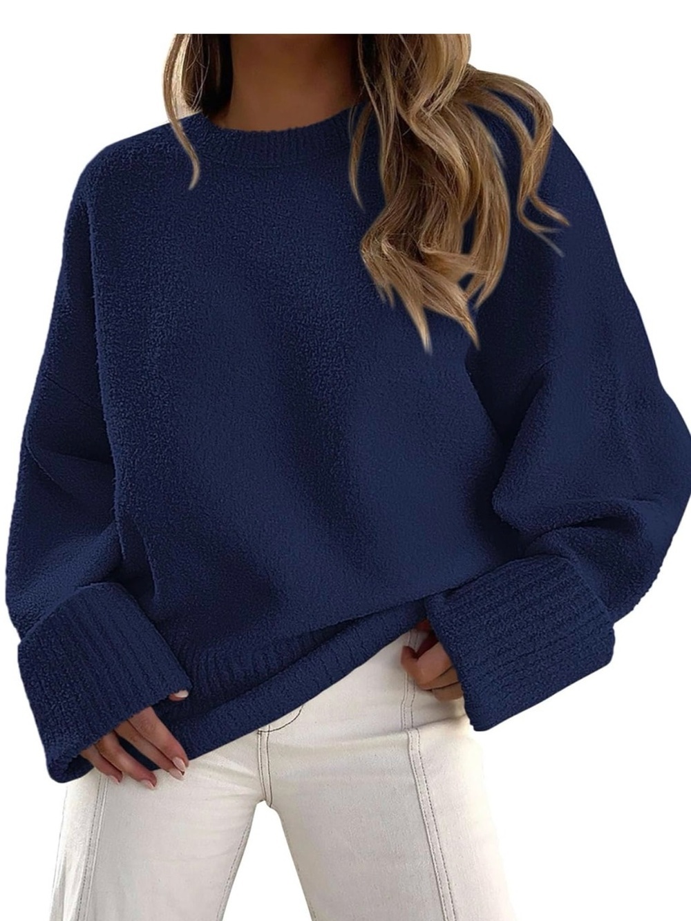 Pretty Garden Oversized Sweater - Navy - Size S